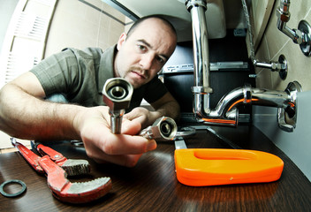 plumber at work