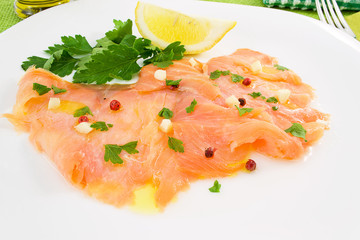 Carpaccio of salmon
