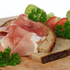 Schwarzwälder Schinken auf Graubrot