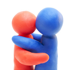 amour tendresse en pâte a modeler