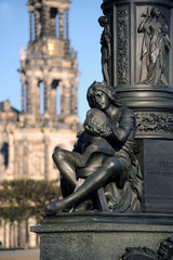 Obraz premium Dresden Ernst Rietzschel Denkmal Detail