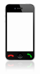 Smart Phone With Blank Screen Isolated