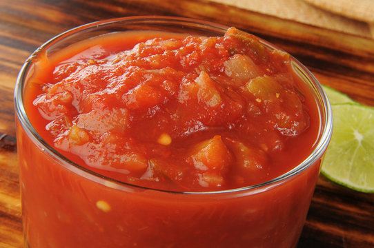 Close Up Of Fresh Homemade Salsa