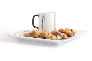 Cup of tea with cookies
