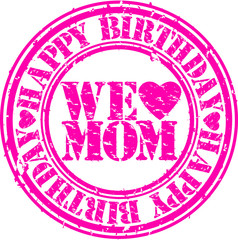 Happy birthday mom, vector illustration