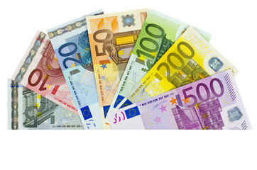 Obraz na płótnie Canvas Wentylator z banknotów euro