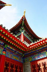 Fototapeta premium Closeup of a typical traditional Chinese building