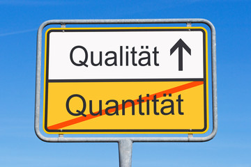 Qualität statt Quantität
