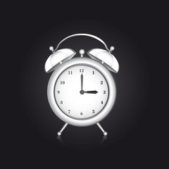 white clock alarm