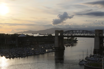 Fototapeta premium Zachód słońca w Vancouver