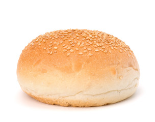 Round sandwich bun with sesame seeds