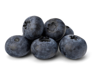 Bilberries or whortleberries cutout