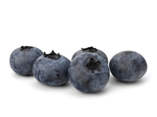 Bilberries or whortleberries cutout
