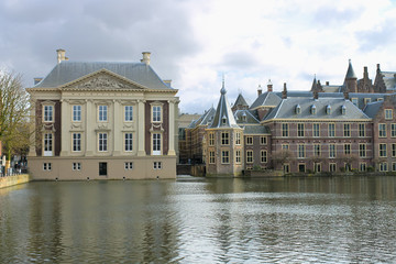 Binnenhof Palace in Den Haag,  Netherlands. Dutch Parlament buil