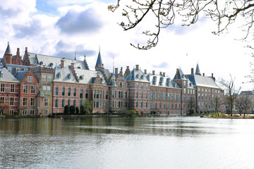 Binnenhof Palace in Den Haag,  Netherlands. Dutch Parlament buil