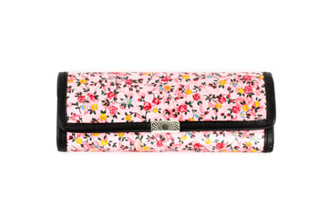 glasses case with flower texture on white