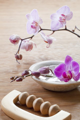 relaxing bath of flowers
