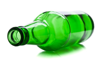 green and glass bottle