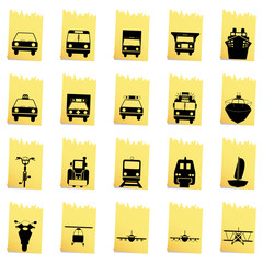 transportation icon set