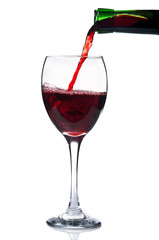 pouring red wine