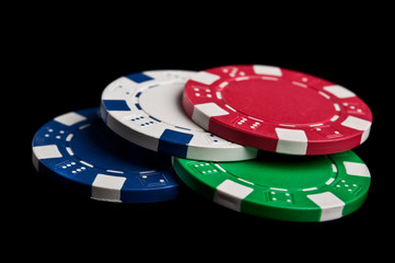 poker chips isolated