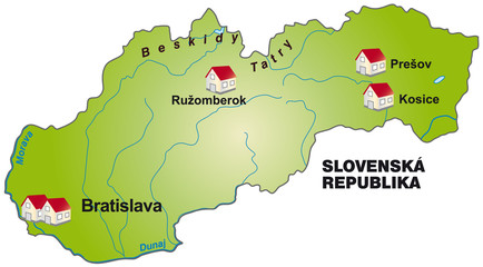 Internet map of Slovakia