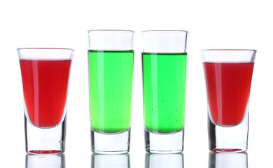 cocktails isolated on white
