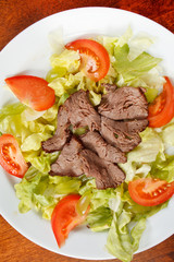 beef with salad
