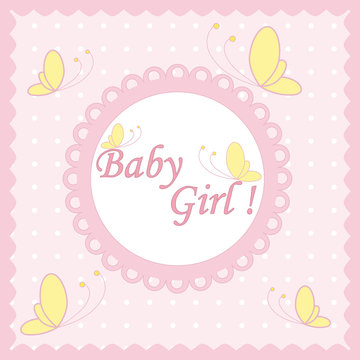baby girl, card