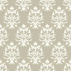 Seamless Flowers/Leafs Damask Pattern Beige © Jan Engel