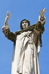 Fototapeta premium Girolamo Savonarola Statue. Ferrara. Emilia-Romagna. Italy.