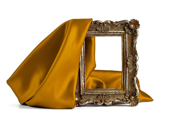 wooden frame and silk cover