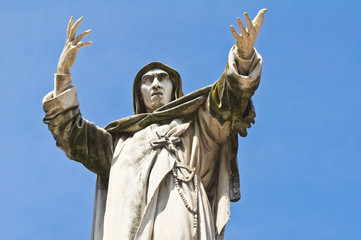 Girolamo Savonarola Statue. Ferrara. Emilia-Romagna. Italy.