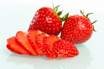 Fresh Strawberries isolated on white