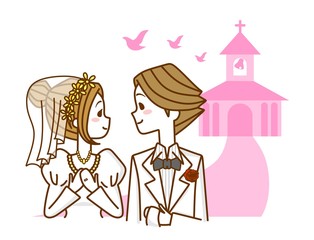 結婚式　イラスト