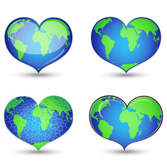 Earth in form of heart