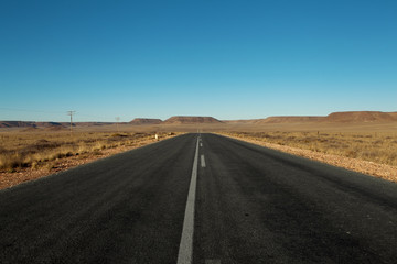 paved road in the desert