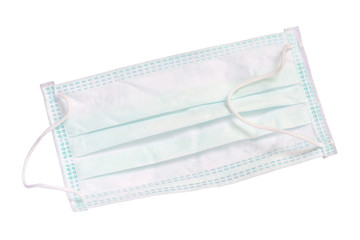 Ear loop face mask isolated on white background