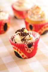 Cupcakes with whipped cream