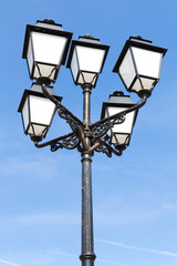Fototapeta na wymiar Decorative old street lamp pole