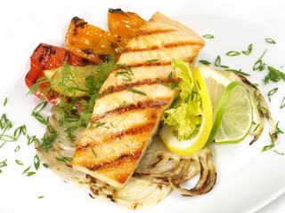 Lachssteak vom Grill