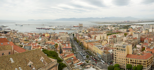 Cagliari, panorama del centro urbano