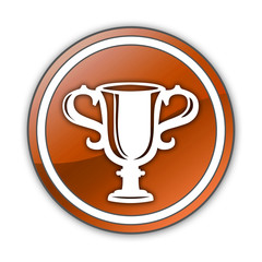 Orange Glossy Button 