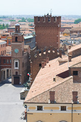 Panoramic view of Ferrara. Emilia-Romagna. Italy.