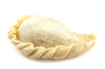 one raw dumpling