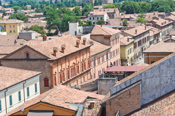 Panoramic view of Ferrara. Emilia-Romagna. Italy.