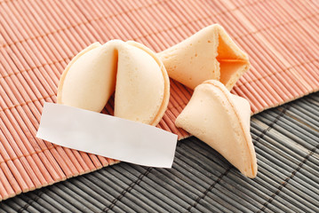 Blank Fortune Wrapper with cookies