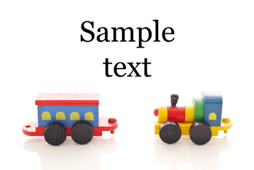 Toy Trains and Space for Sample Text