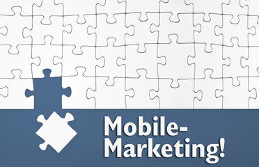 Puzzle mit Mobile-Marketing