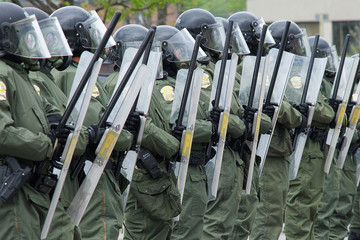 Riot policemen